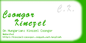 csongor kinczel business card